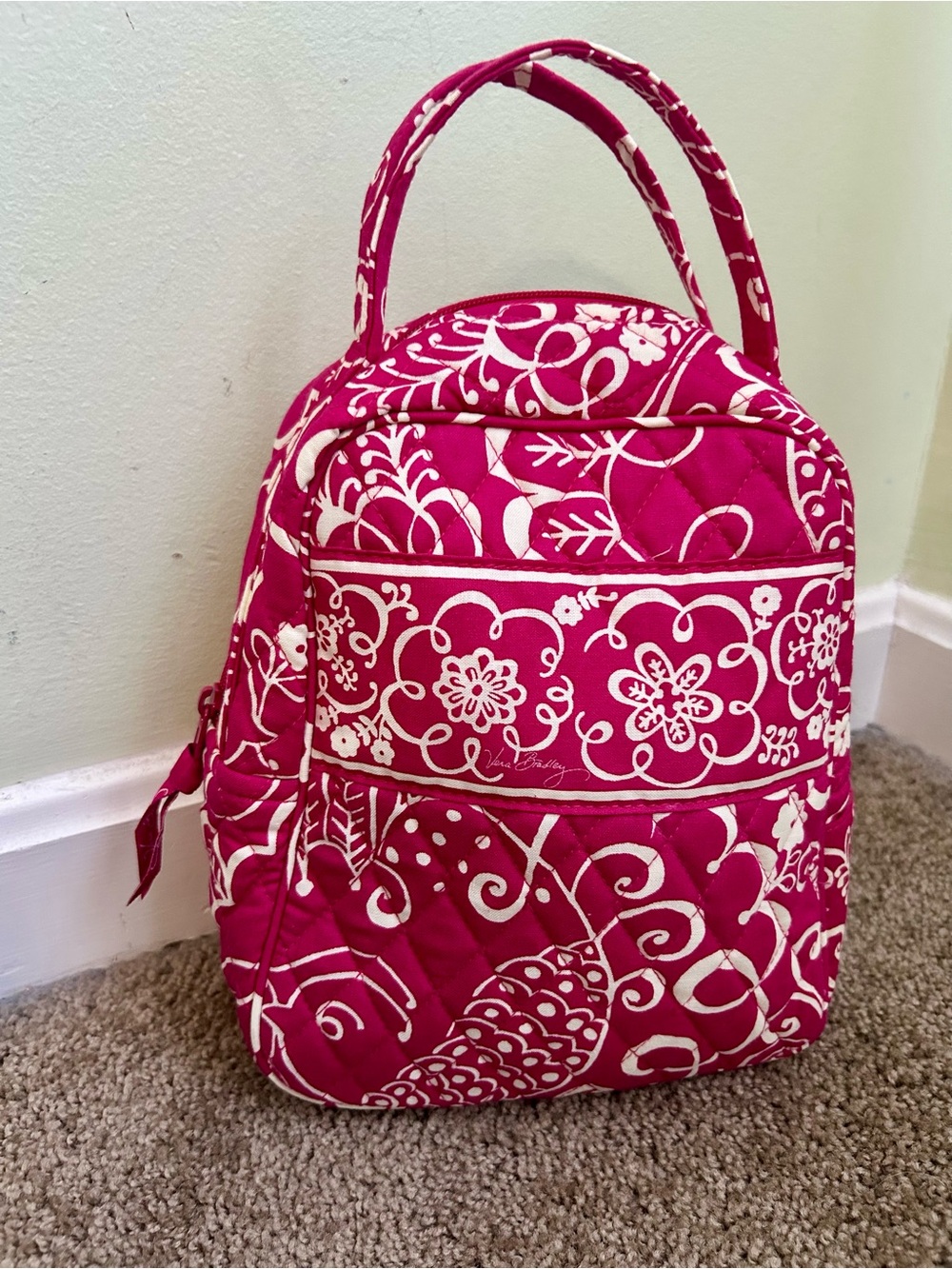 NWT Vera Bradley Pink Twirly Birds Lunch Box